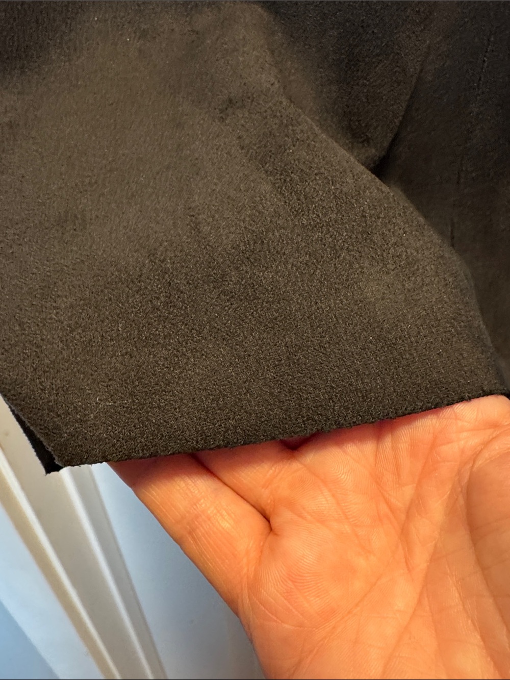 Joseph Ribkoff Black Midi Suede-Look A-Line Skirt - Picture 4 of 4